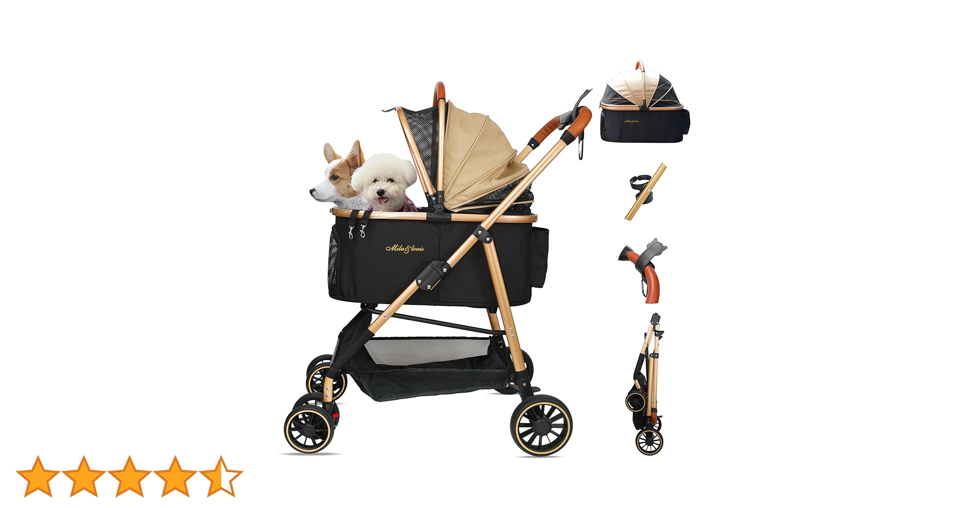 Amazon | MILA&LOUIS ペットカート分離型 取り外し可能 軽量